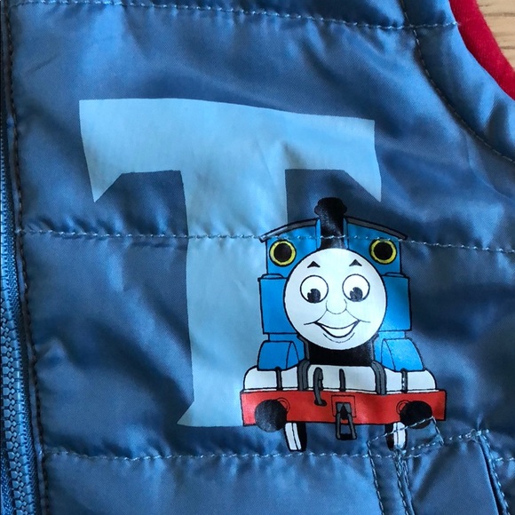 Thomas the Tank Engine Blue Bubble Vest (6-9 Months) & Percy Toy - Picture 3 of 13